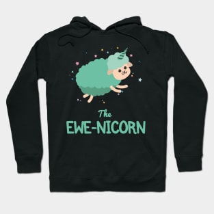 Cute Sheep Ewe Pun | Funny Unicorn Hoodie